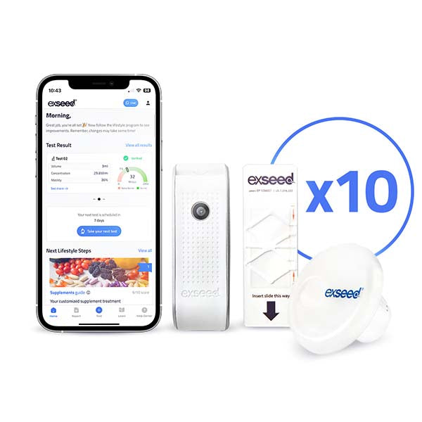 ExSeed Home Sperm Test Kit - Track Male Fertility 10 Test