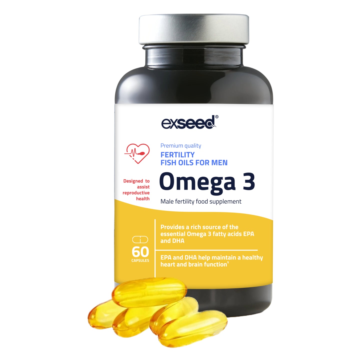 Omega-3 Male Fertility Supplements for Sperm Count, Motility