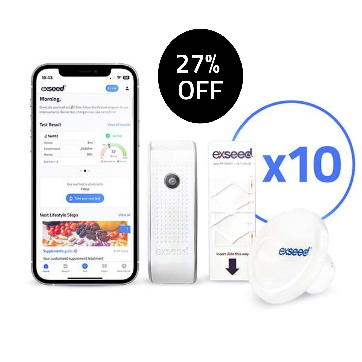 ExSeed Home Sperm Test Kit (10 tests)